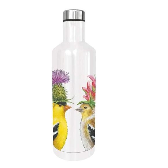 Paper Product Design Stainless Steel Bottle Goldfinch Couple - Picture 2 of 3
